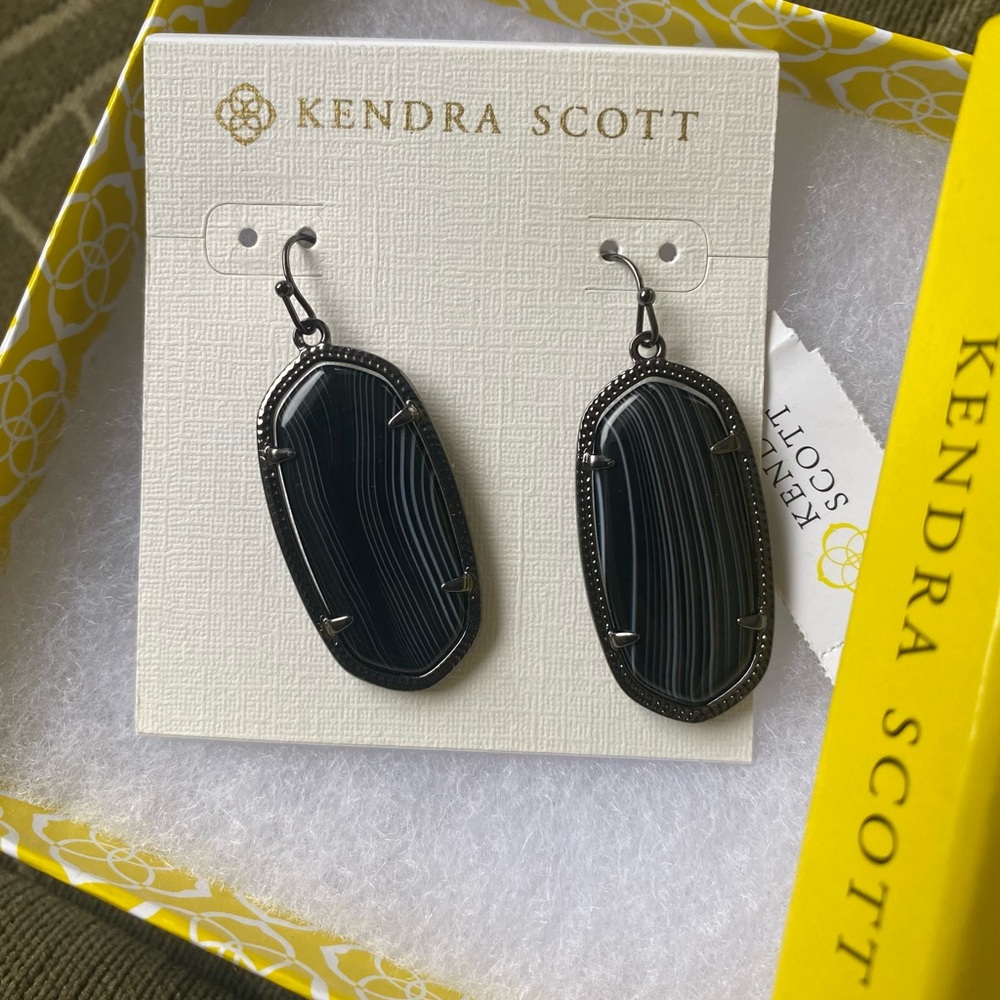 Kendra Scott Black Marble Earrings